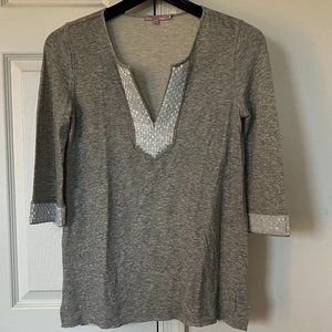 CALYPSO Saint Barth french terry top with embellishments SIZE S